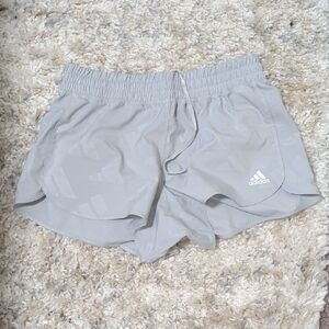Adidas Women's Light Gray Athletic Shorts